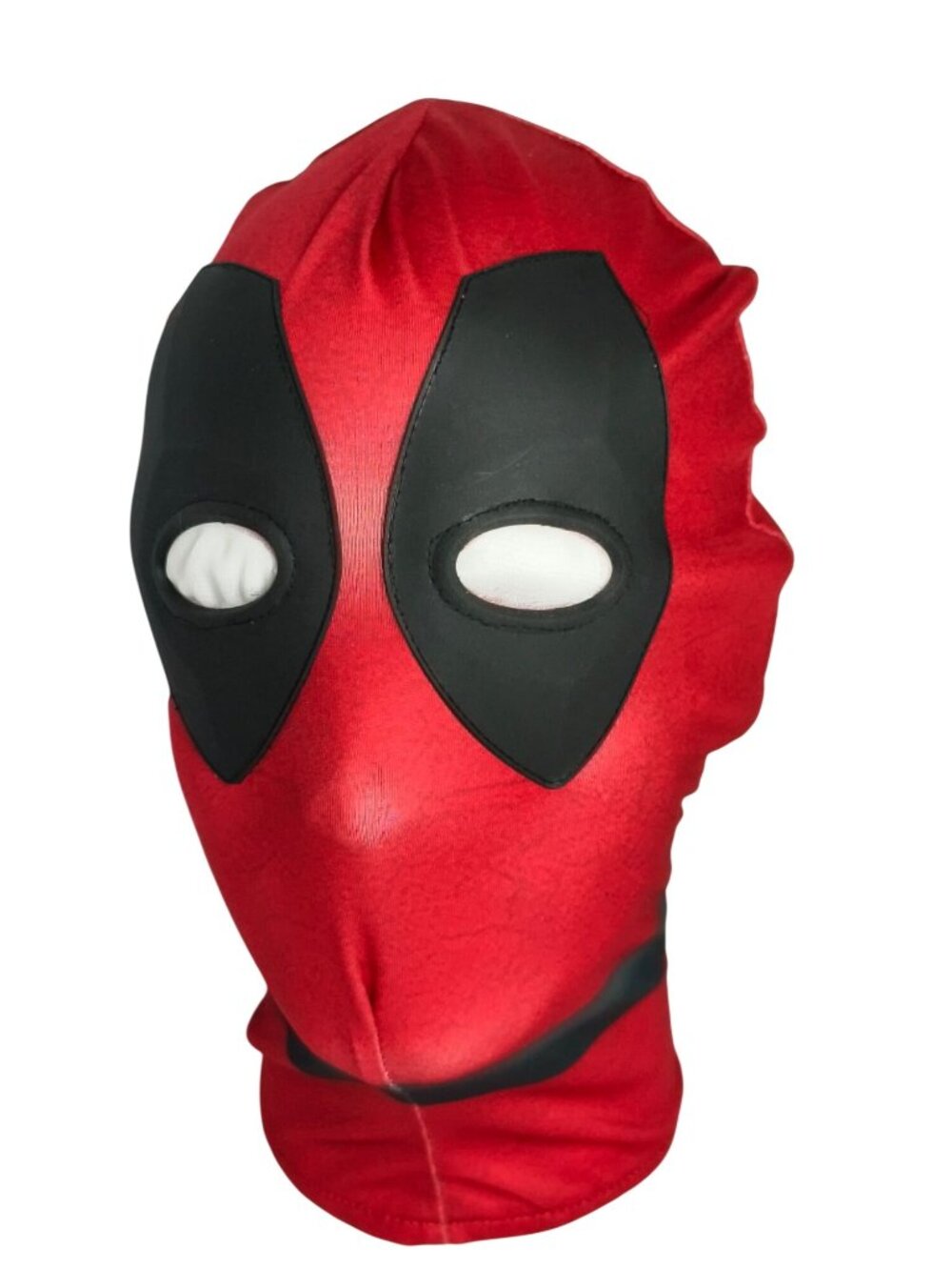 Marvel Deadpool Costume Mask Full Head Zip Red Black Stretch Cosplay Accessory